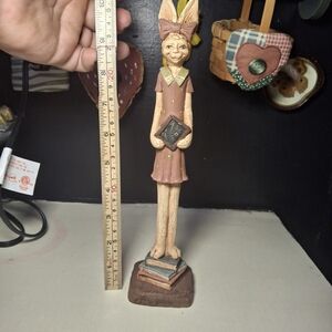 Charming‎ Pink Figurine with Books